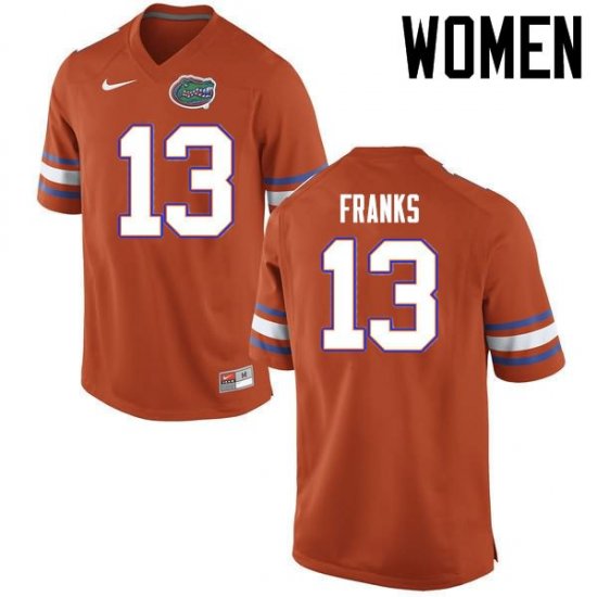 Women's Florida Gators #13 Feleipe Franks NCAA Nike Orange Authentic Stitched College Football Jersey DNU5562HF